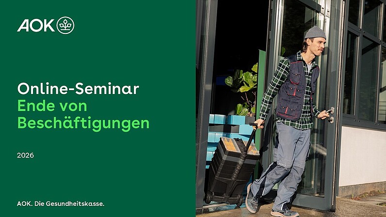 Online-Seminar "Ende von Beschäftigungen" Titelfolie der Präsentation zum Online-Seminar "Ende von Beschäftigungen"