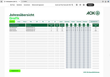 AOK-Urlaubsplaner 2027: Jahresübersicht