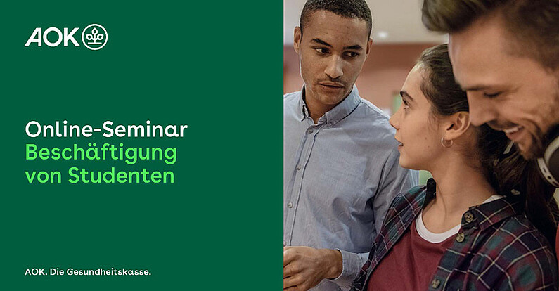 Online-Seminar „Studenten“: Eine Frau und zwei Männer unterhalten sich