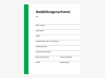 Ausbildungsnachweisheft - Abbildung der Seite Kontaktdaten