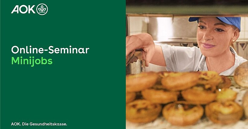 Online-Seminar "Minijobs" Titelfolie der Präsentation zum Online-Seminar "Minijobs"