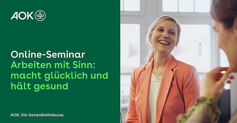 Online-Seminar „Arbeiten mit Sinn“: Zwei Frauen unterhalten sich