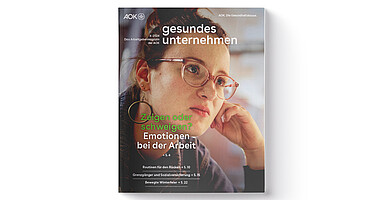 gesundes unternehmen Ausgabe 4-2024: Frau drückt unterschiedliche Emotionen aus