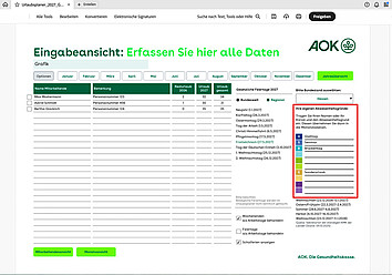AOK-Urlaubsplaner 2027: Abwesenheitsgründe