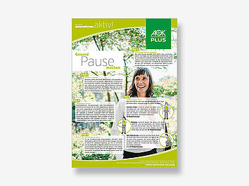 Poster Gesunde Pause mit praktischen Tipps