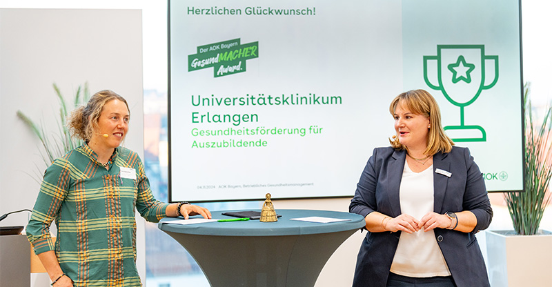 Preisverleihung „GesundMACHER Award“: Laura Dahlmeier spricht mit Annette Lutz