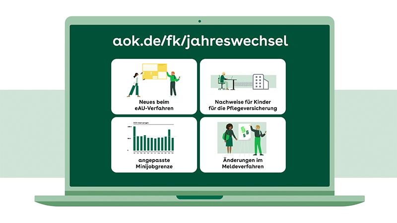 Trends & Tipps 2025 – Neues in der Sozialversicherung. Die Online-Seminare der AOK zum Jahreswechsel