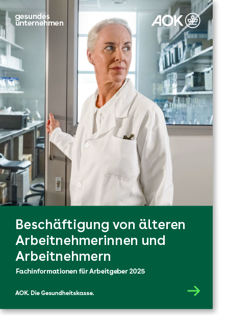 Cover gesundes unternehmen – Fachinformationen für Arbeitgeber 2025 – Beschäftigung von älteren Arbeitnehmerinnen und Arbeitnehmern