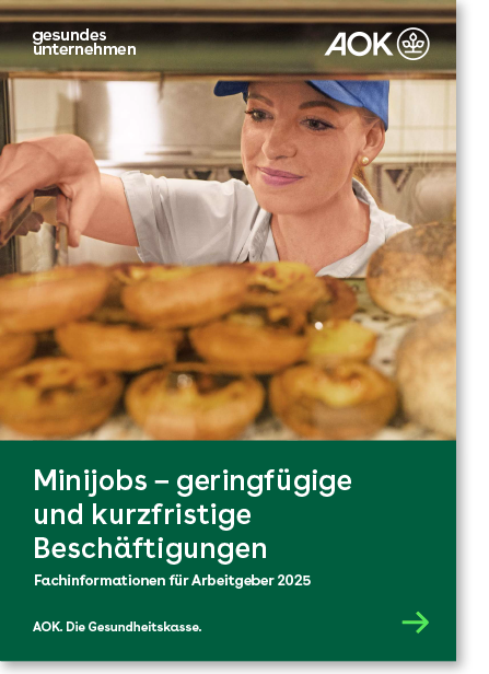 Cover gesundes unternehmen – Fachinformationen für Arbeitgeber 2025 – Minijobs