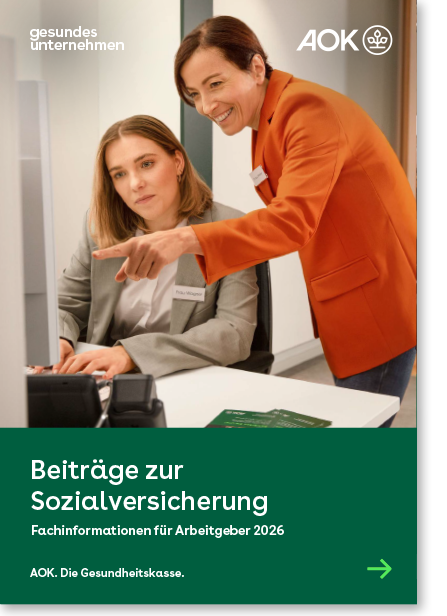 gesundes unternehmen – Fachinformationen für Arbeitgeber 2026 – Beiträge zur Sozialversicherung Cover gesundes unternehmen – Fachinformationen für Arbeitgeber 2026 – Beiträge zur Sozialversicherung