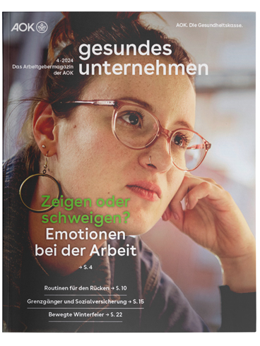 gesundes unternehmen – das Arbeitgebermagazin der AOK für kleinere Unternehmen, Ausgabe 4/2024