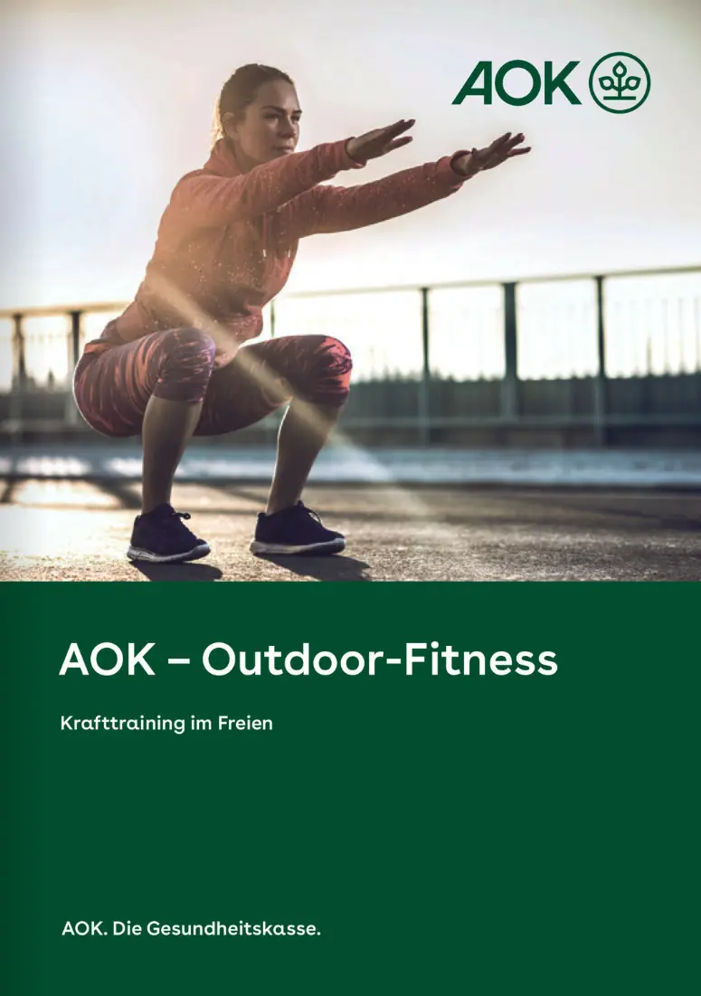 Titelseite Kursbroschüre AOK – Outdoor Fitiness