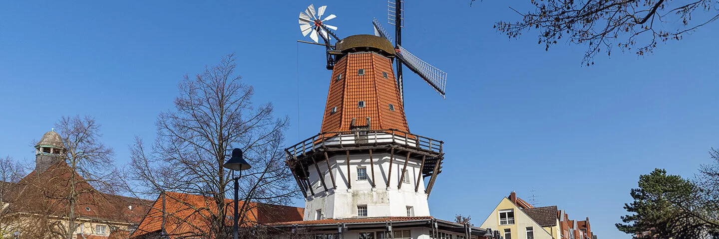 Alte Windmühle In der Innenstadt von Peine in Niedersachsen