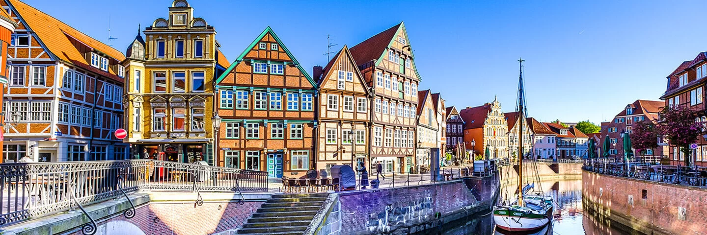 Die Altstadt von Stade in Norddeutschland