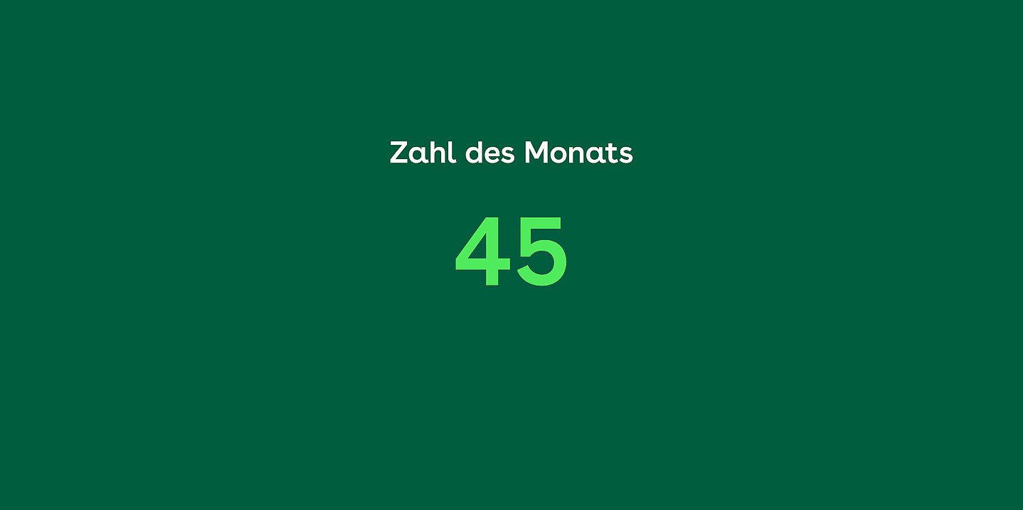 Zahl des Monats Februar 2025: 45