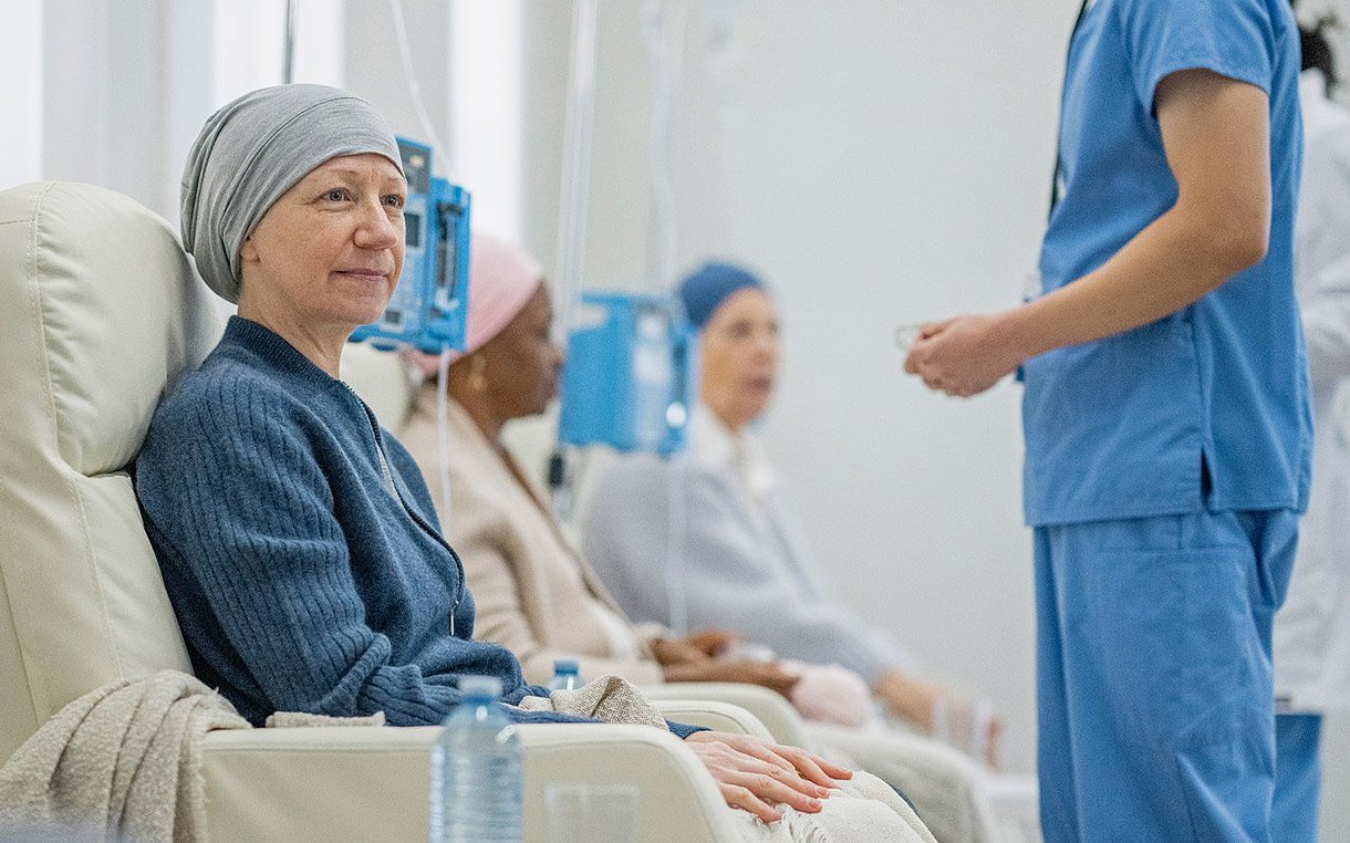 Patientin in der Chemotherapie