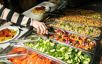Klinikkantine Havelhöhe Foto eines Salatbuffets in einer Klinikkantine